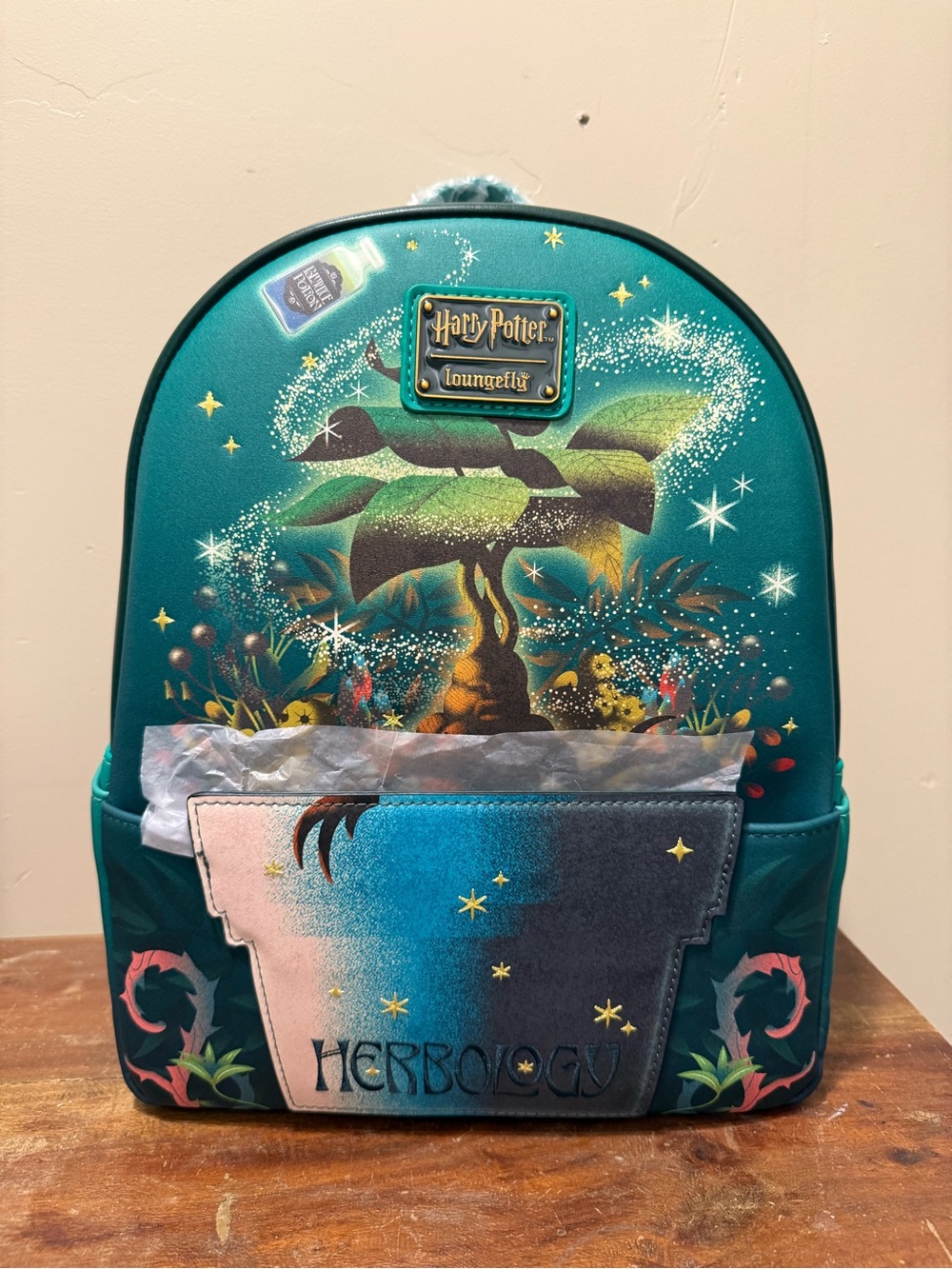 Loungefly Teal Green Harry Potter Herbology Mini Backpack